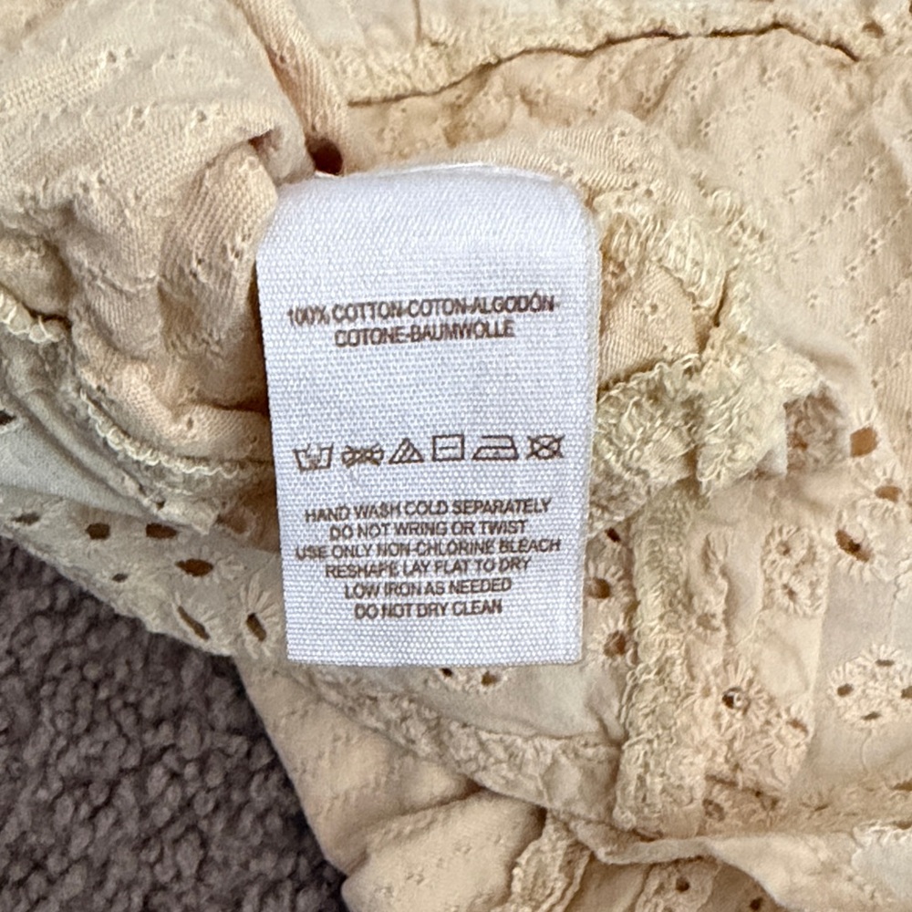 Free People Cream Ruffle Blouse - Picture 3 of 3